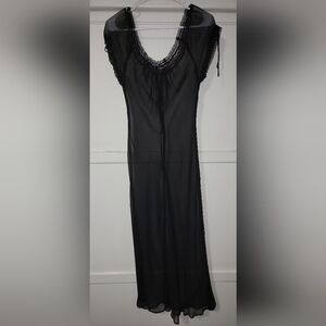Betsey Johnson Black Sheer Chemise Size M